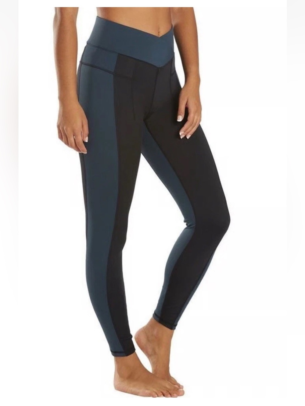 Free People Movement Leggings Women's XS Black Blue Rebel Color Block Yoga